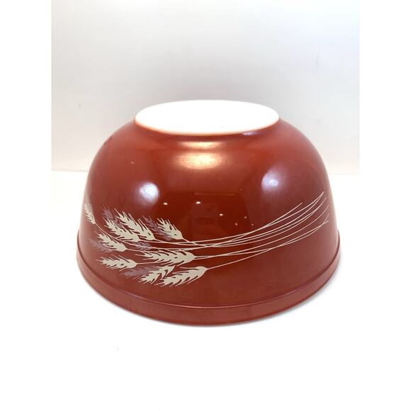 Vintage Pyrex 403 Autumn Harvest Wheat Mixing Nesting Bowl 2.5 L Liter Quart USA - Picture 9 of 16